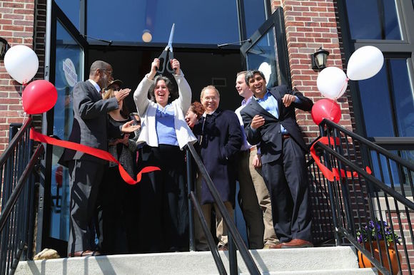 Cutting the ribbon at High Point Wholesale