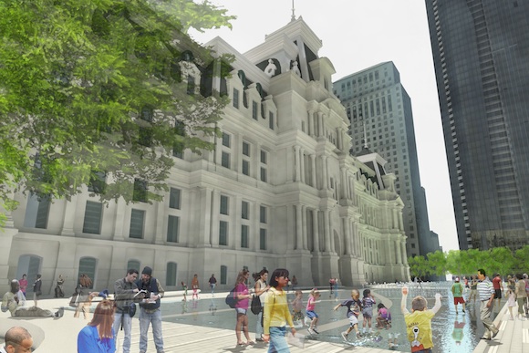 A rendering of Dilworth Park