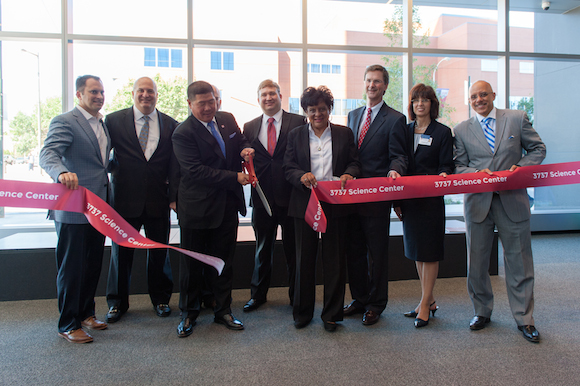 Ribbon-cutting at 3737 Science Center